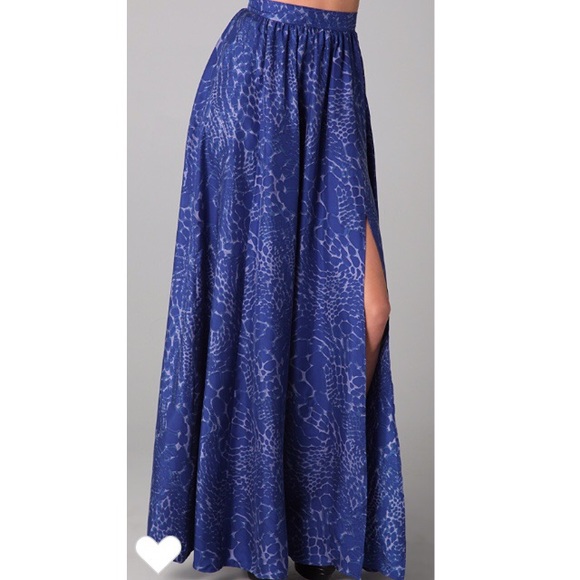 Rachel Zoe NEW Silk Maxi Set Top + Skirt Cheetah - Picture 4 of 5